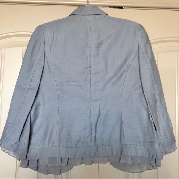 Lauren Conrad Light Grey Ruffle Blazer - Picture 3 of 5